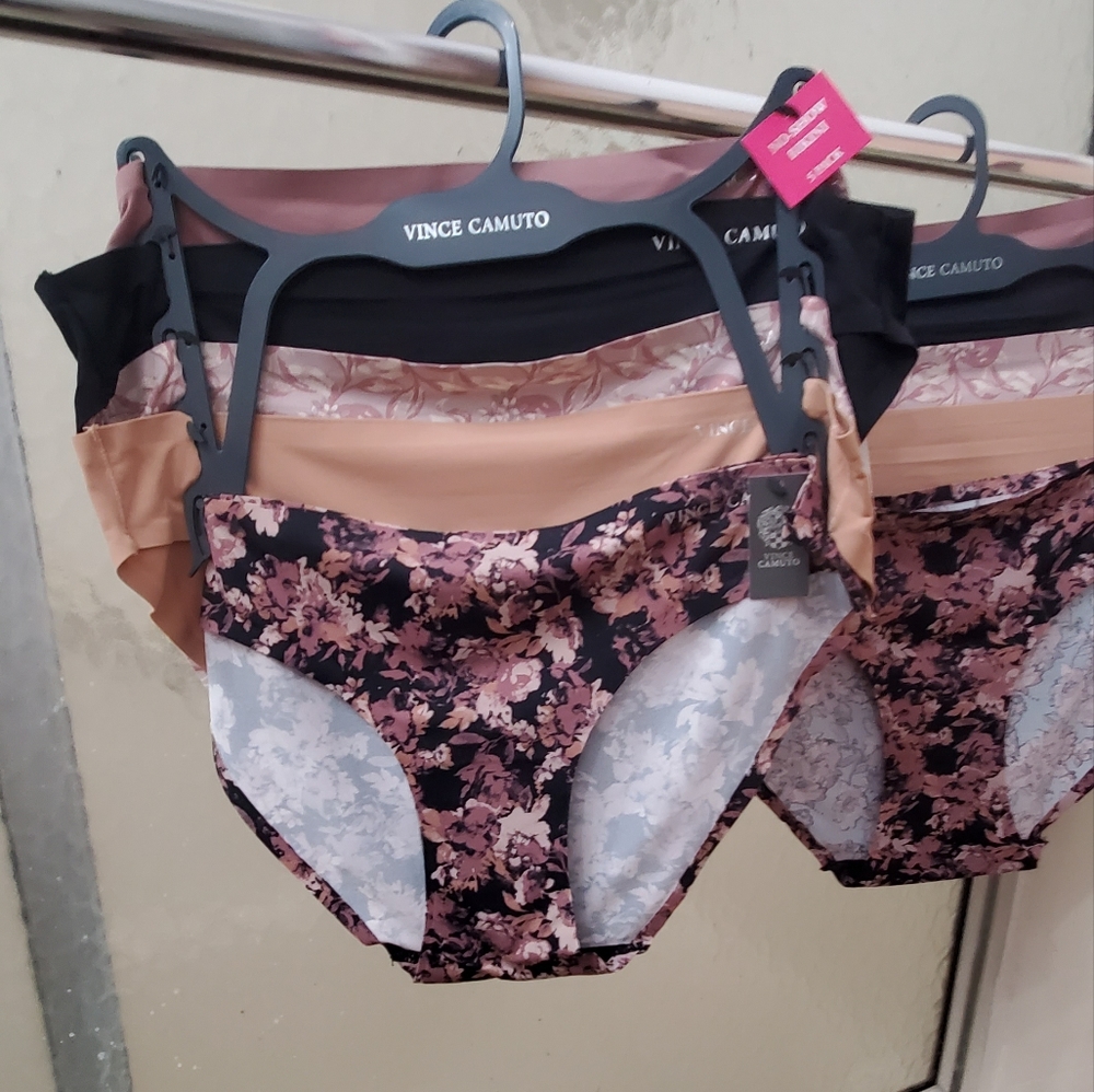 NWT Vince Camuto 5PK Multicolored No Show Bikinis; Sz M & L, $45 Each. - Picture 5 of 11